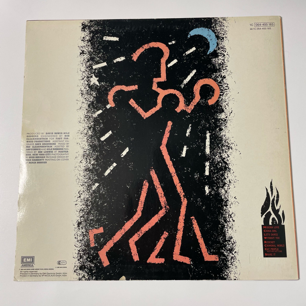 Винтажная виниловая пластинка LP David Bowie Let's Dance (Германия 1983)