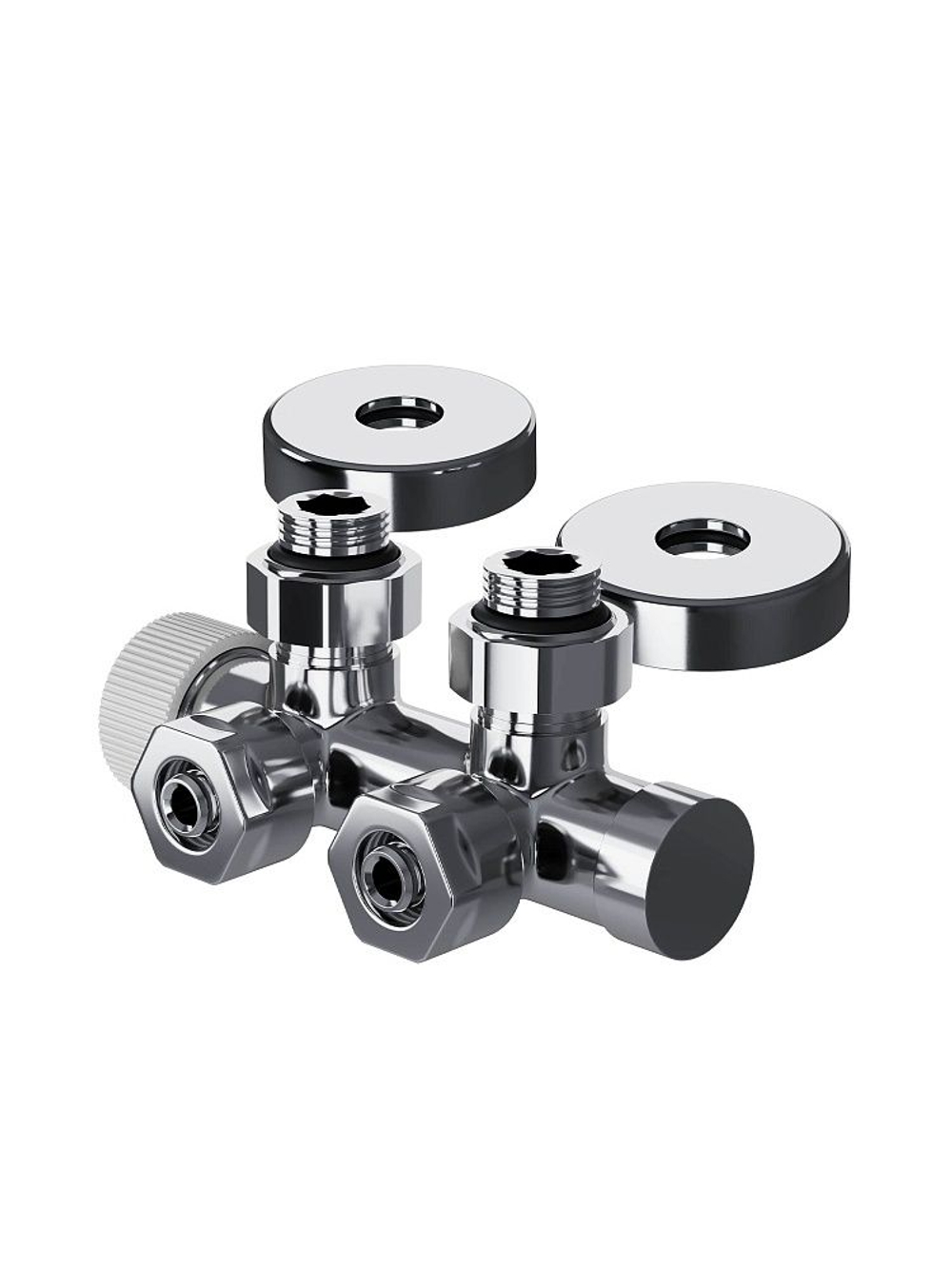 Узел нижнего подключения Royal Thermo Design PRO 15мм угловой М30х1,5 (хром)