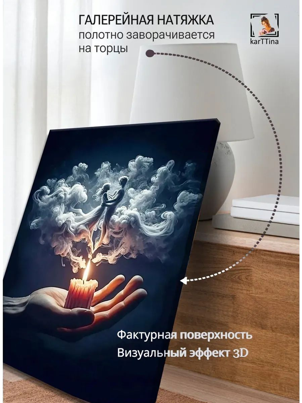 Картина "Пламя чувств", на стену 30х40см 1шт.
