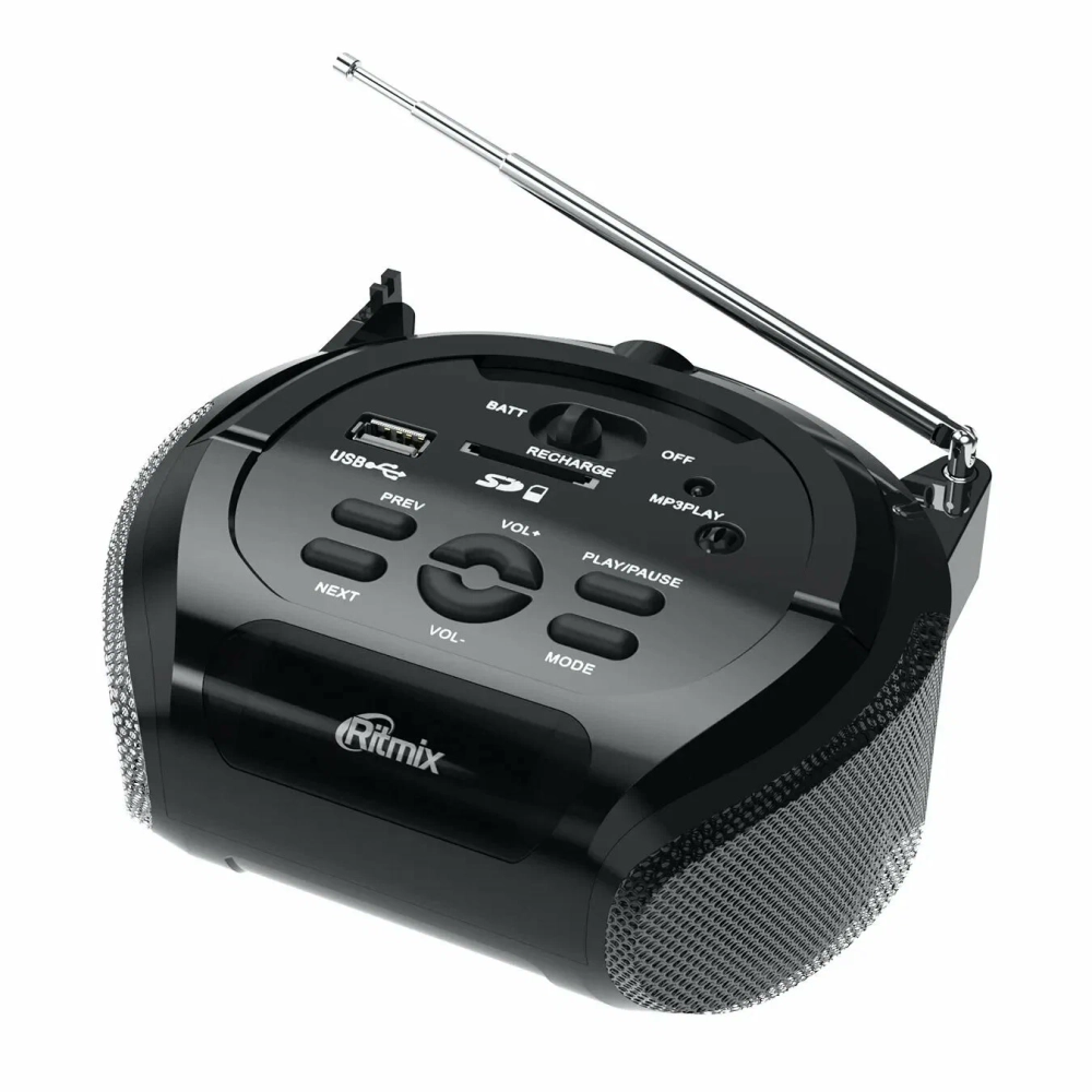 Радиоприемник аккумуляторный RITMIX RBB-100BT Bluetooth USB MP3