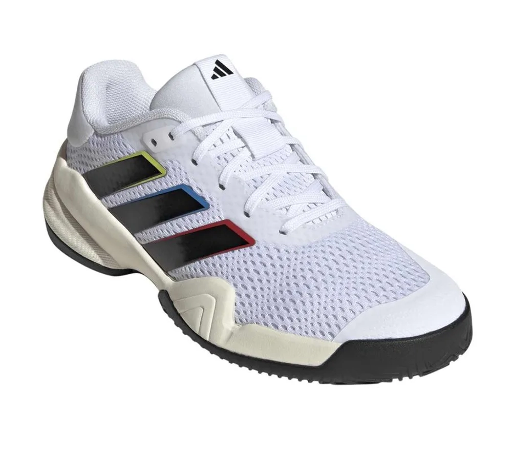 Детские Кроссовки теннисные  Adidas Barricade K - cloud white/core black/core black