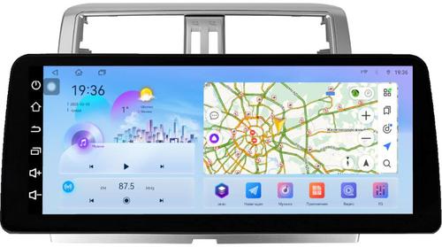 Магнитола для Toyota Land Cruiser Prado 150 2014-2017 (рамка 10) - FarCar S500-TS18 монитор 12.3" 2K QLED на Android 14, Быстрая, CarPlay, 4G SIM-слот