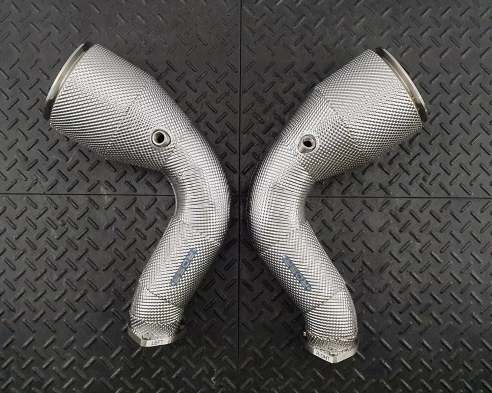 RedStar Exhaust Приемные трубы (Downpipes) спорт-кат GESI Gen2 152мм с термозащитой Audi RS Q8 / S Q8 / S Q7 RS.RSQ8.DP.GESI