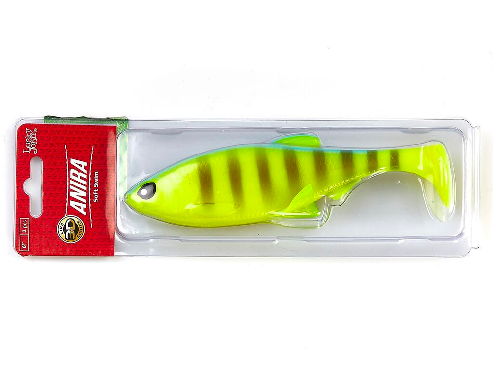 Виброхвосты LJ 3D Series ANIRA SOFT SWIM 6,0in (15,20)/A02 1шт.