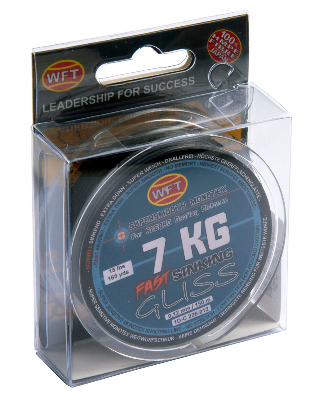 Леска плетёная WFT KG GLISS SINKING Black 150 м, 0.12 мм
