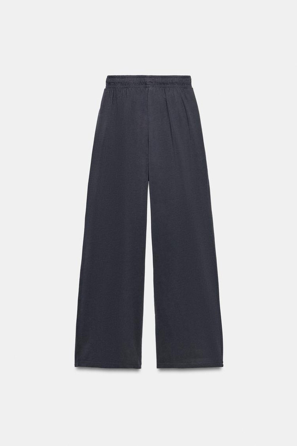 ZARA БРЮКИ ИЗ ХЛОПКА СО СКЛАДКАМИ, СИНИЙ