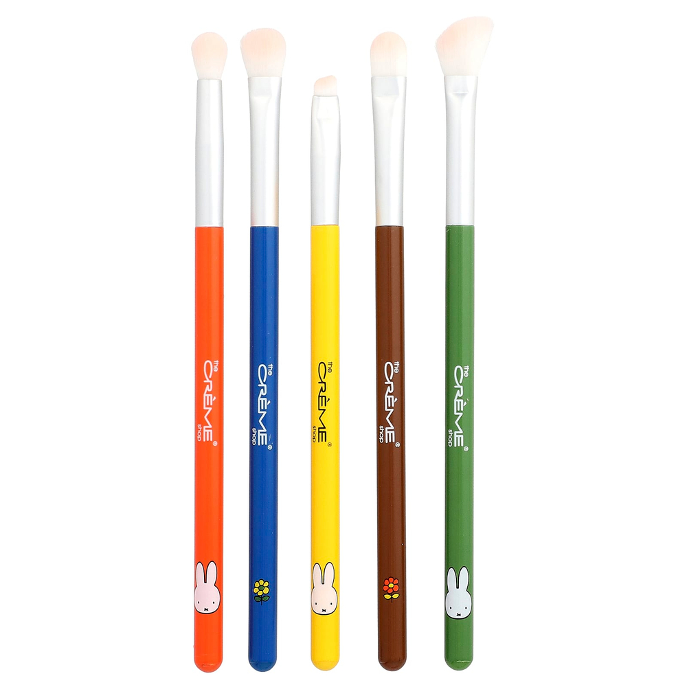 The Creme Shop, Miffy, Everyday Essentials, набор кистей для нанесения теней и сумочка, 6 шт.