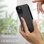 Дизайнерский чехол для IPHONE 14 PRO MAX с мягкой тканевой поверхностью
