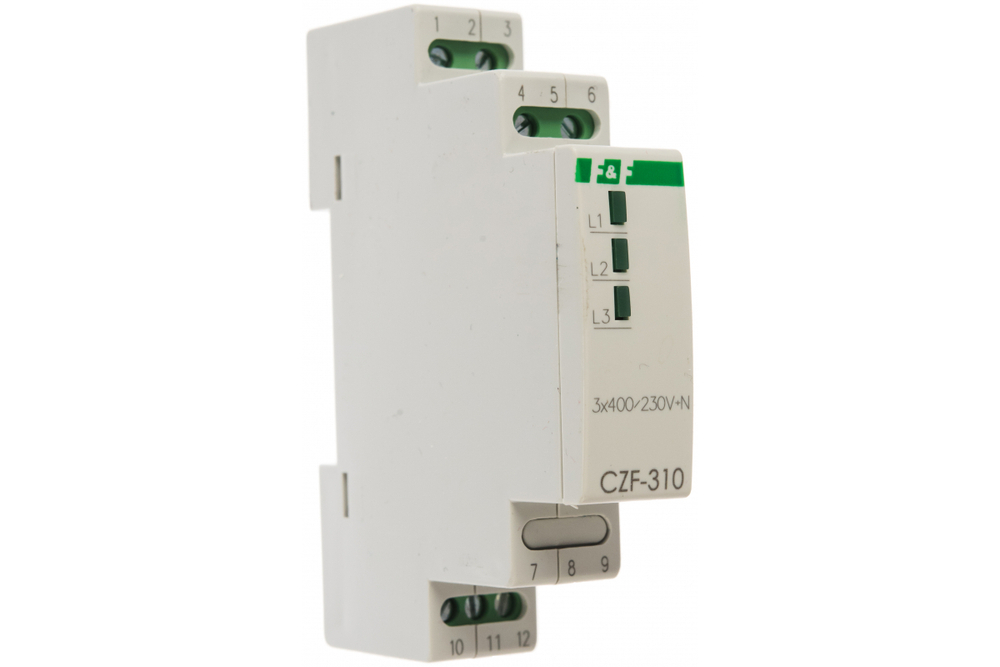 Реле контроля фаз CZF-310 3х400/230+N 8А 1NO/NC IP20