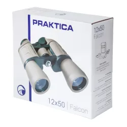 Бинокль Praktica Falcon 12x50 Sand на упаковке в профиль