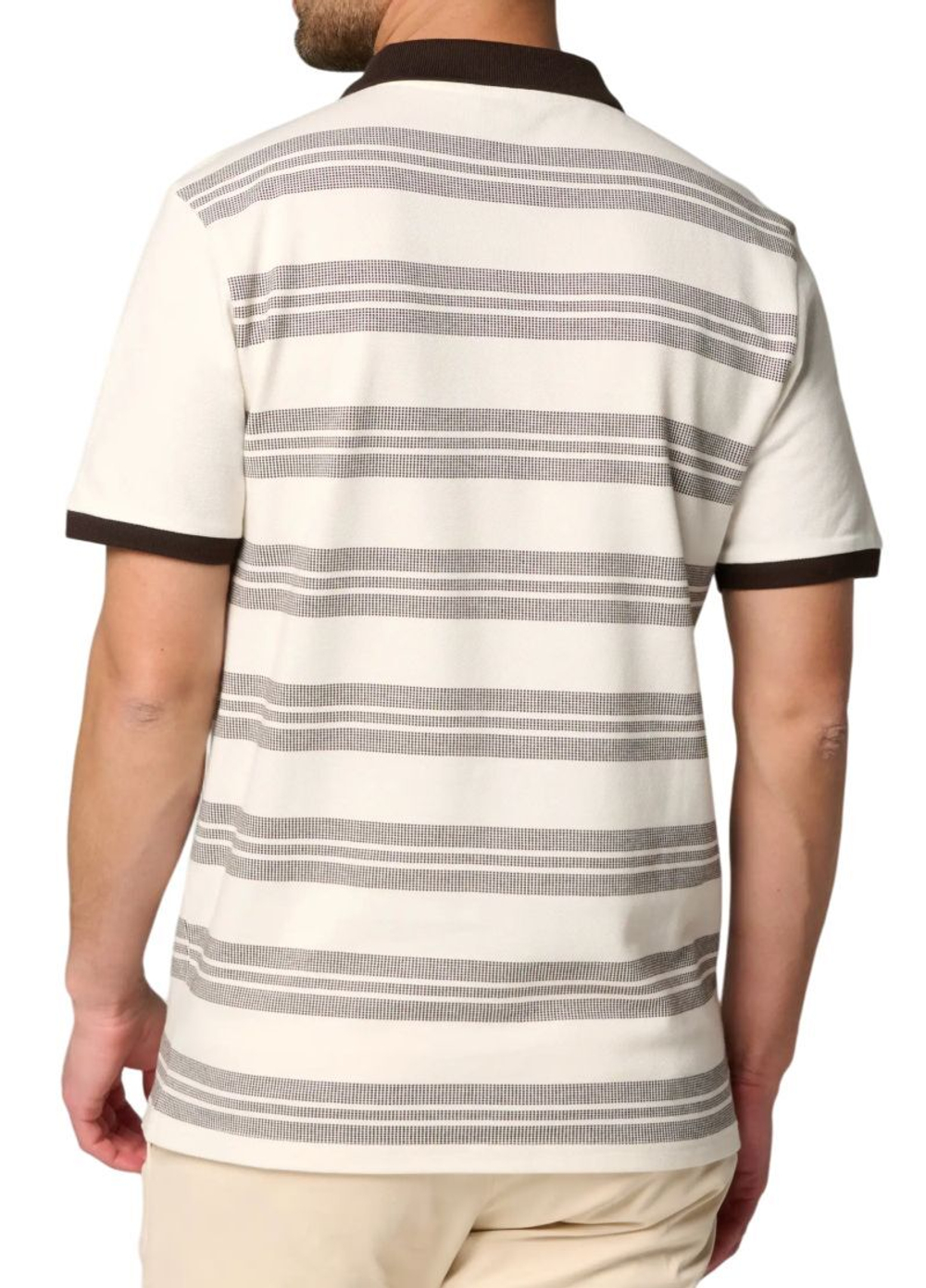 Теннисное поло Roland Garros Heritage Tristan Shirt - ecru/chocolate