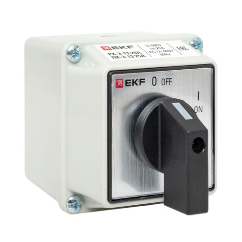 Переключатель кулачковый ПК-3-13 25А 3P "ВКЛ-ВЫКЛ" IP54 EKF PROxima pk-3-13-25