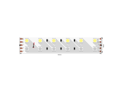 Светодиодная лента 28.8Вт 24В IP33 RGB + теплое свечение, DSG5120-24-RGB+WW-33