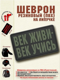 Шеврон на липучке Век живи век учись