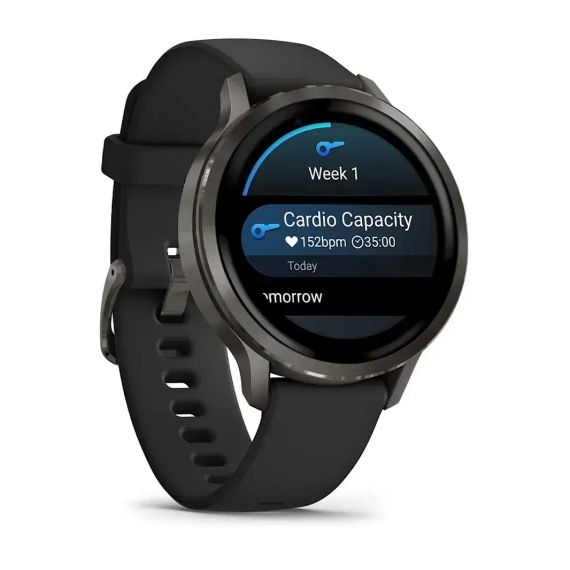 Умные часы Garmin Venu 4 41 мм, сланцевый корпус, черный силиконовый ремешок