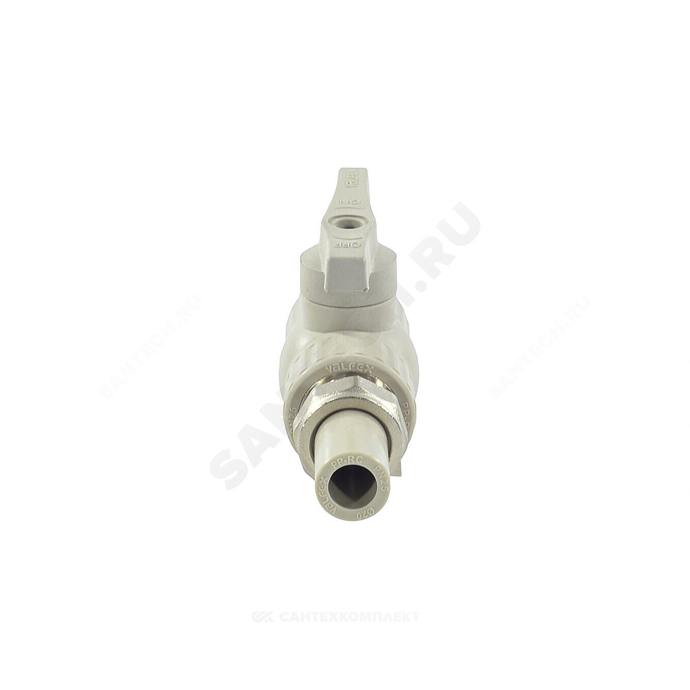 Кран шаровой PP-R полнопроходной серый Дн 32х1 1/4" VALFEX 20246032Г