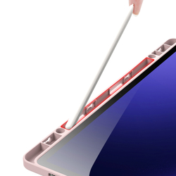 Чехол книжка розового цвета от Dux Ducis для Samsung Tab S10+, S9+, S9 FE+, серия Magi Series Case, с держателем Pencil и функцией автоматического перехода в спящий режим