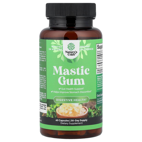 Nature's Craft, мастиковая смола, 60 капсул (500 мг в 1 капсуле)