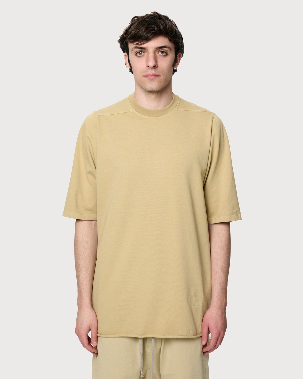 RICK OWENS DRKSHDW ФУТБОЛКА МУЖСКАЯ БЕЖЕВАЯ HOLLYWOOD JUMBO SS