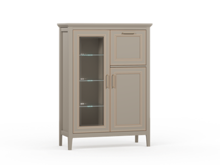 КЛАССИК тумба KOM1W1D1B с подсветкой (Глиняный серый)