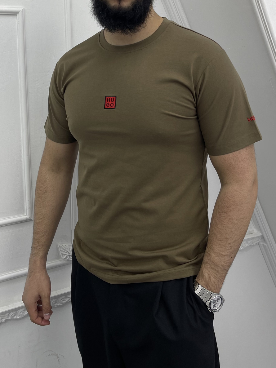 Футболка Hugo Boss #82150 (кор.-зелён.)