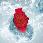 PUMA Wrist Watch Quartz Movement Rubber Band Strap 45mm Red Watch Dial Men"s Watches P6019
