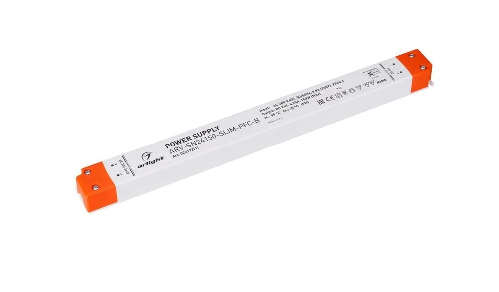 Блок питания Arlight ARV-SN24150-Slim (24V, 6,25A, 150W, PFC) Блок питания Arlight ARV-SN24150-Slim (24V, 6,25A, 150W, PFC)