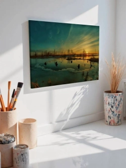 Картина на стену 40 X 50 Зимнее озеро