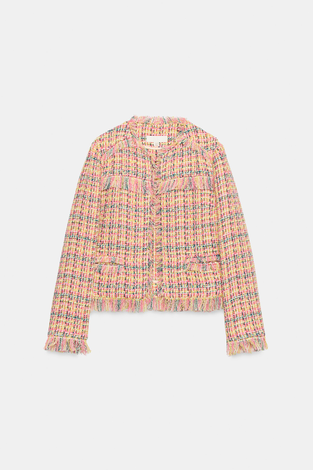 БЛЕЙЗЕР ИЗ РЕЛЬЕФНОЙ ТКАНИ С БАХРОМОЙ — ZARA