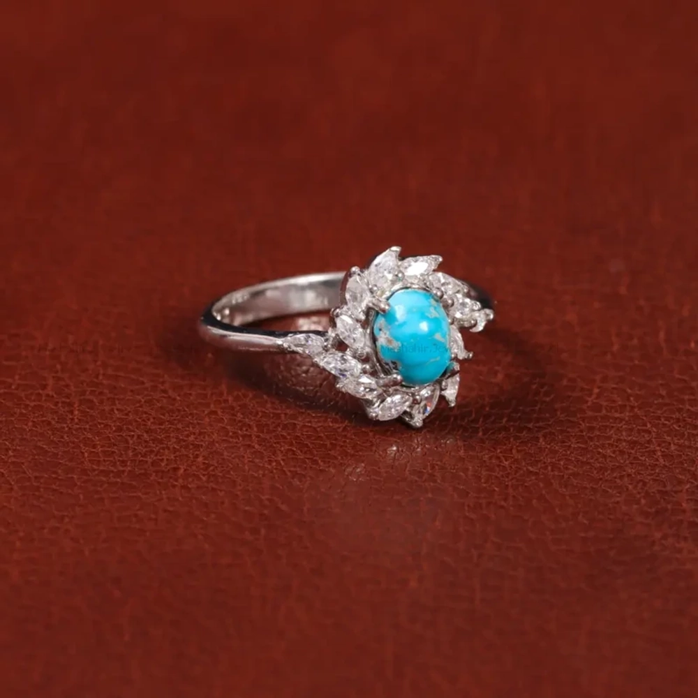 Серебряное кольцо с бирюзой Mashahir 35146 Иран