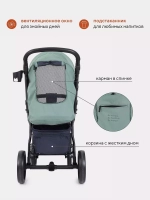 Коляска детская RANT basic "ALPINE" RA450 Green