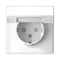 Розетка с крышкой Systeme Electric ArtGallery Белый GAL000146