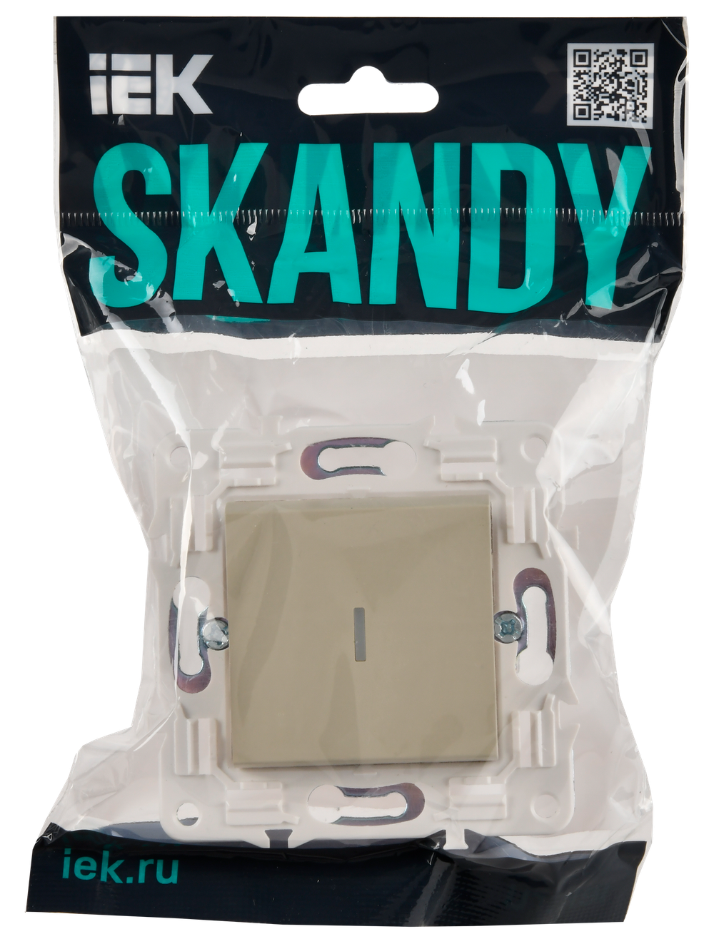 SKANDY Выключатель 1-клавишный с индикацией 10А SK-V07B бежевый IEK