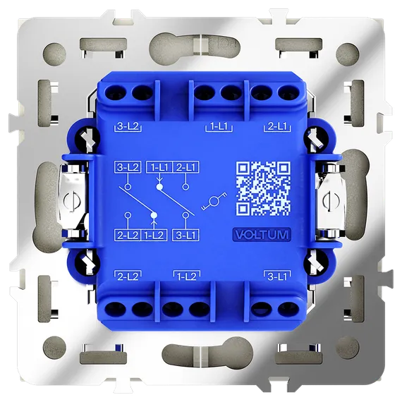 Проходной переключатель двухклавишный Voltum S70 Шелк VLS020304