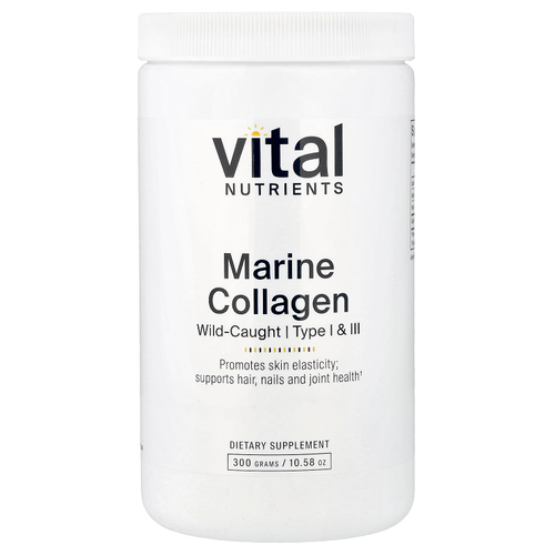 Vital Nutrients, морской коллаген, из рыбы дикого улова, тип I и III, 300 г (10,58 унции)