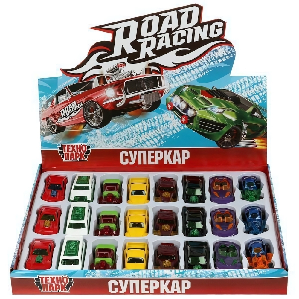 Модель ин. мет. "Road Racing Суперкар" 6,5см, в ассорт. RR-7-2309222-R (Технопарк)