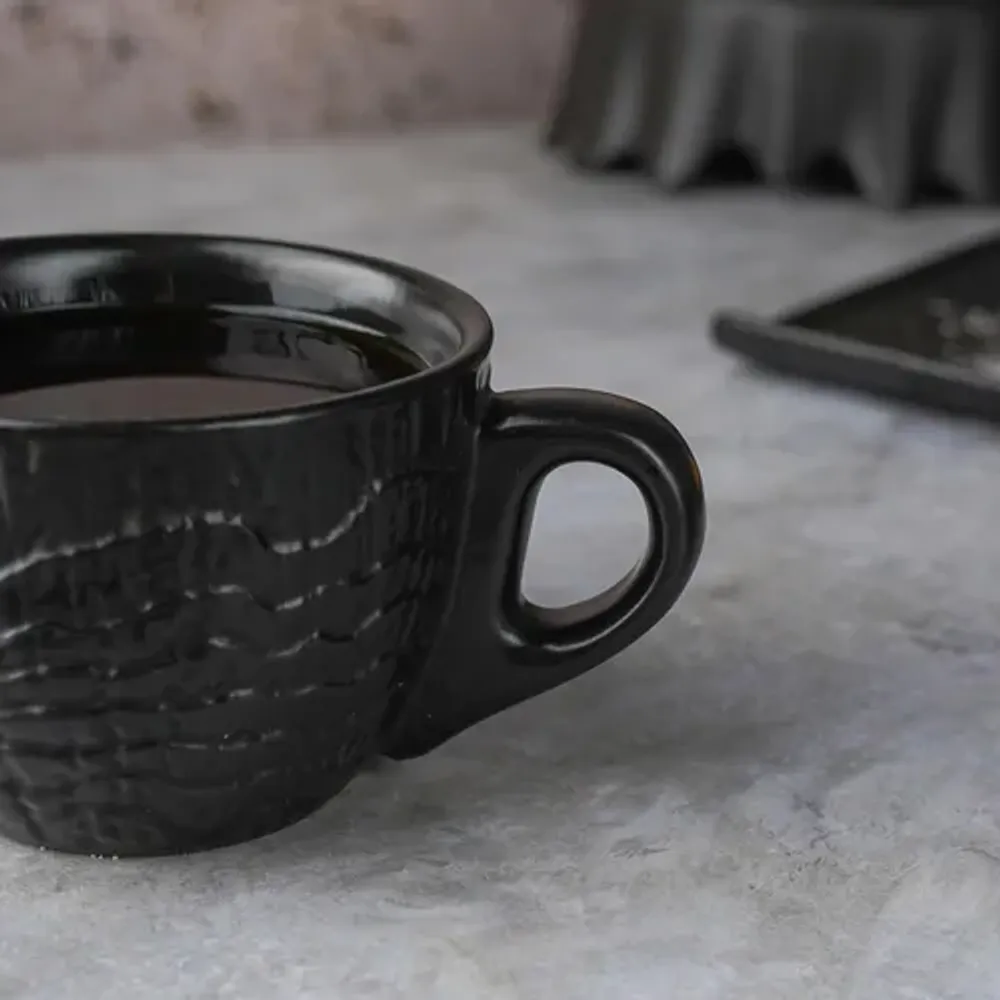 Чайная пара 200 мл d 8,8 см h6,2 см Black Raw Wood P.L. Proff Cuisine [6]