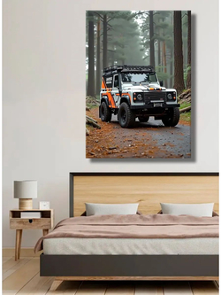 Картина "Land Rover Лесной Патруль",на стену 50х70см 1шт.