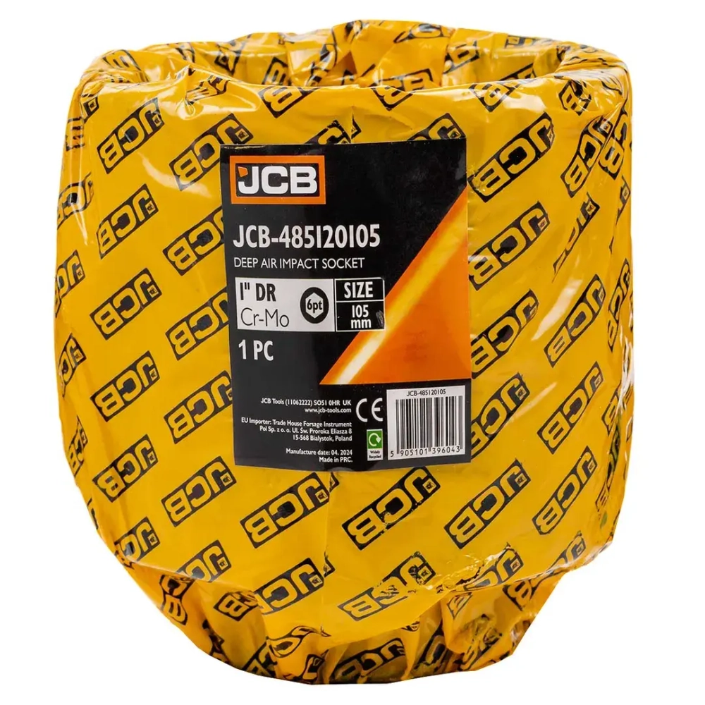 Головка ударная глубокая 105мм (6гр.), 1'' JCB JCB-485120105