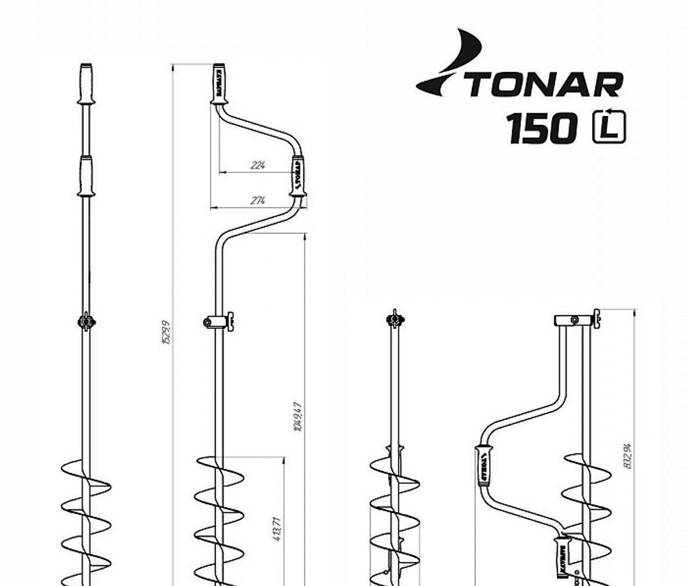 Ледобур Тонар ЛР-150 (левое вращение)