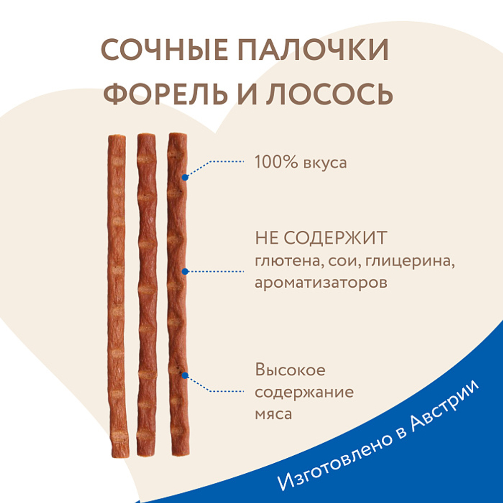 Лакомство для кошек Мнямс лакомые палочки с форелью и лососем 3х5 г