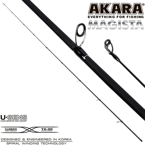Хлыст угольный для спиннинга Akara Magista MLMF 822 TX-20 (2,8-7,0) 2,48 м