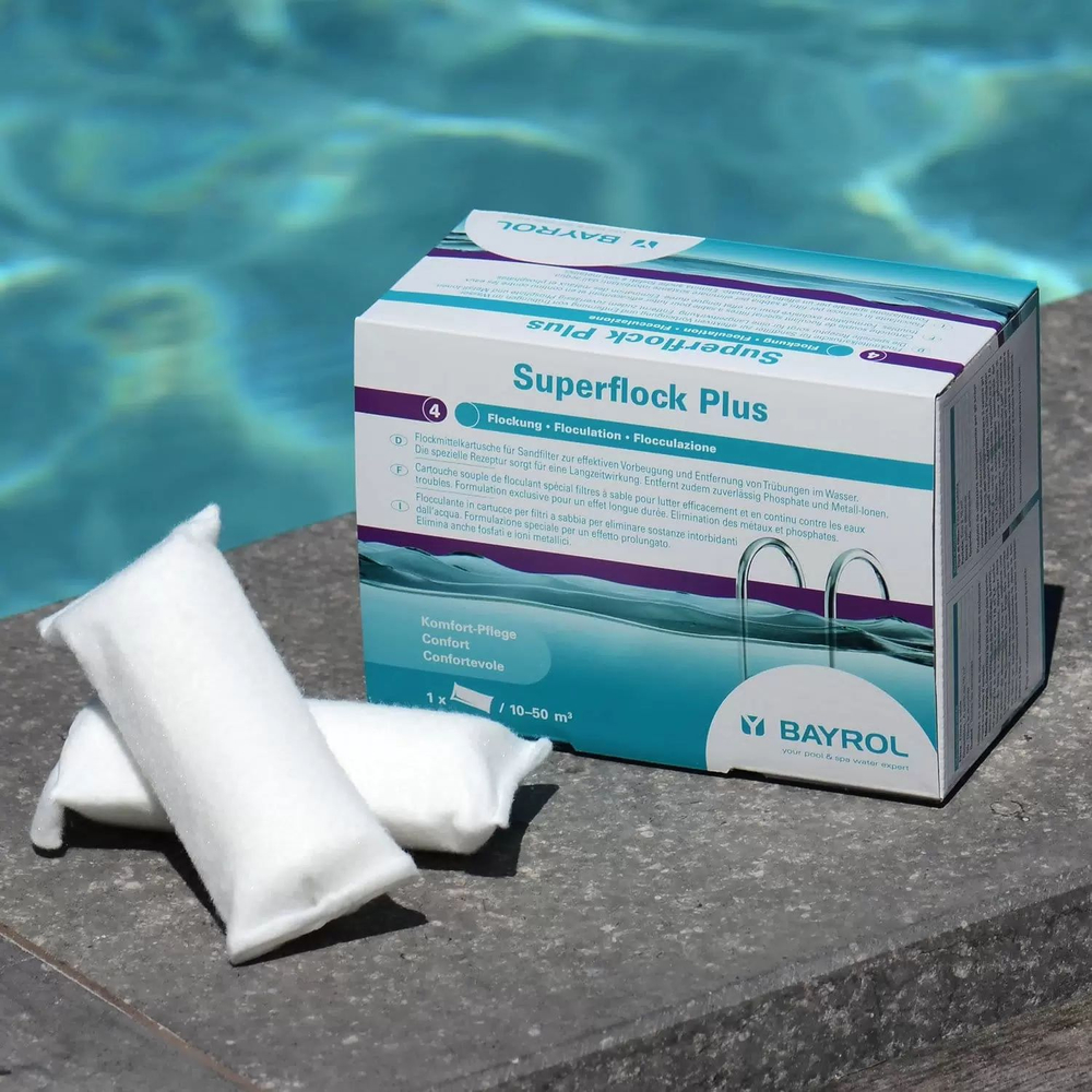 Суперфлок Плюс 1 кг, коагулянт для бассейна, Bayrol (SuperFlock Plus)