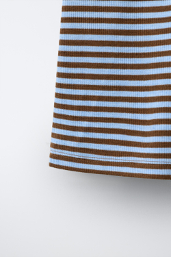 ZARA X PUKAS ВЕЛОСИПЕДКИ В ПОЛОСКУ PUKAS SURF, КОРИЧНЕВЫЙ