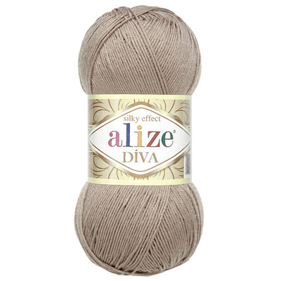 Пряжа Alize (Ализе) Diva / уп.5 мот. по 100 г, 350м, 167 бежевый A