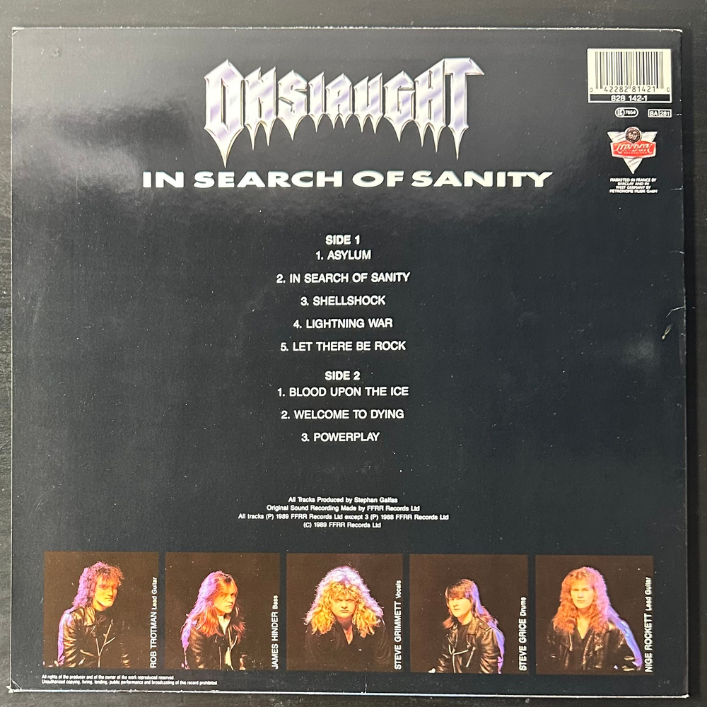 Onslaught – In Search Of Sanity (Голландия 1989г.)