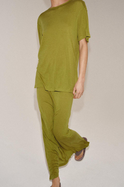 ZARA СВОБОДНАЯ ФУТБОЛКА ОВЕРСАЙЗ, НЕОНОВЫЙ ЛАЙМОВЫЙ