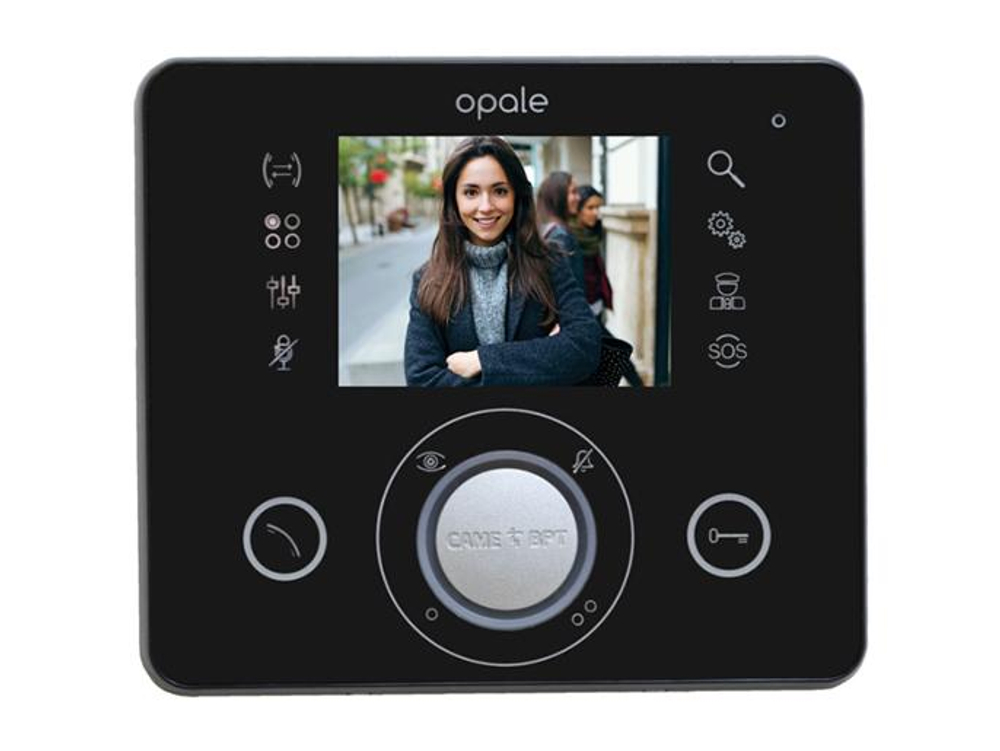 OPALE BLACK - Абонентское устройство OPALE с цветным дисплеем 3,5" и сенсорными клавишами, цвет чёрный лак