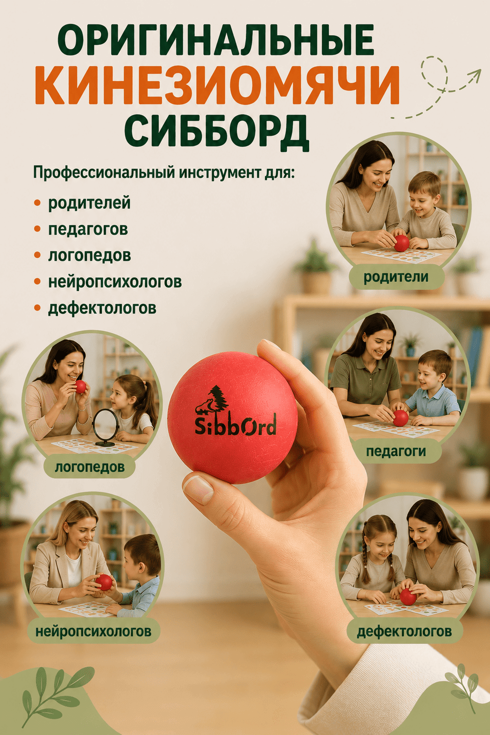 Кинезио мячик (красный)