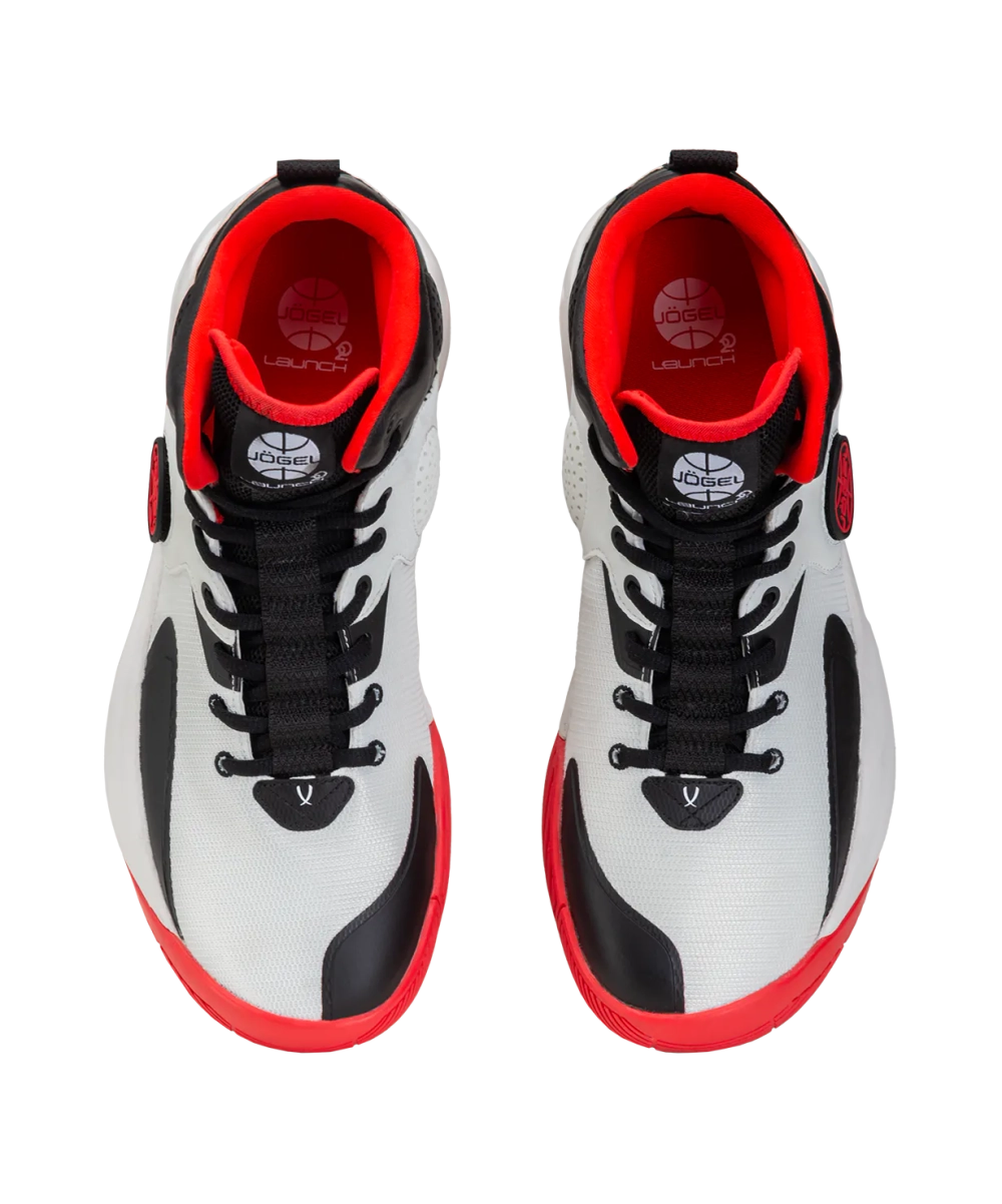 Кроссовки баскетбольные Launch MID, White/black/red